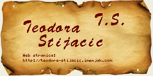 Teodora Stijačić vizit kartica